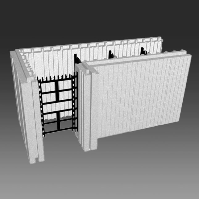 IZOBEST - 90 Degrees block Interlocking expanded polystyrene insulated concrete form block.